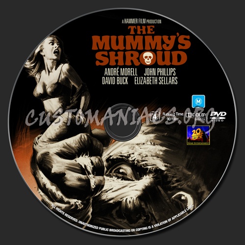 The Mummy's Shroud dvd label