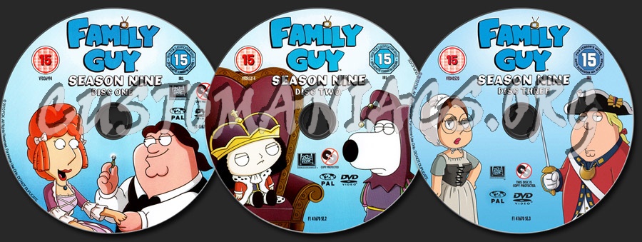 Family Guy Season 9 dvd label