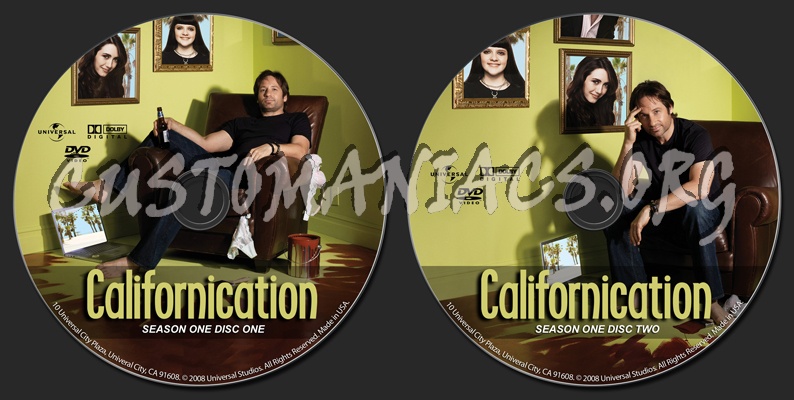 Californication Season 1 dvd label