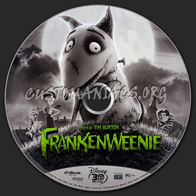 Frankenweenie ( 3D ) blu-ray label