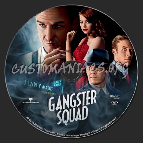 Gangster Squad dvd label