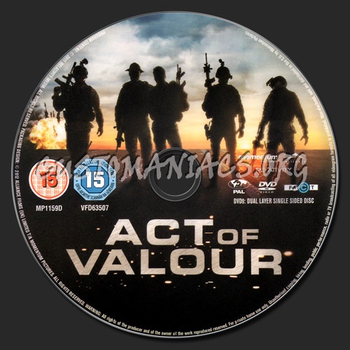 Act of Valour dvd label