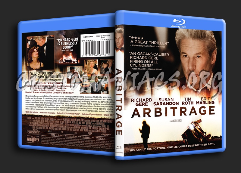 Arbitrage blu-ray cover