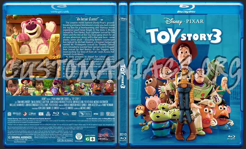 Toy Story 3 blu-ray cover