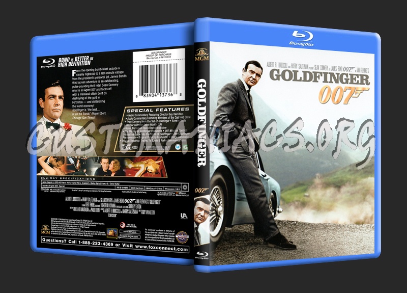 Goldfinger (James Bond 50th Anniversary Package) blu-ray cover
