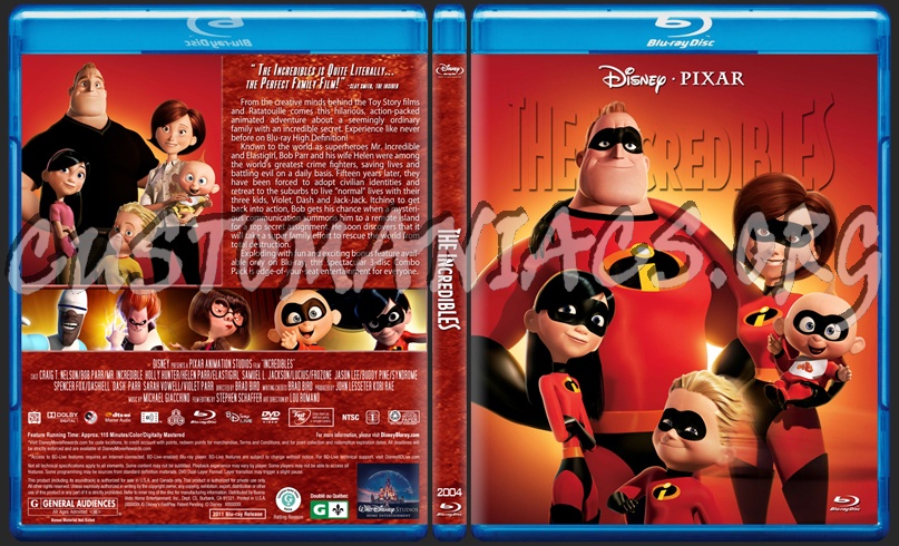 The Incredibles blu-ray cover