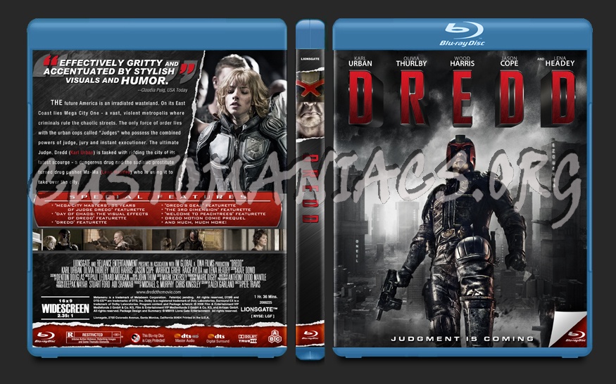 Dredd blu-ray cover