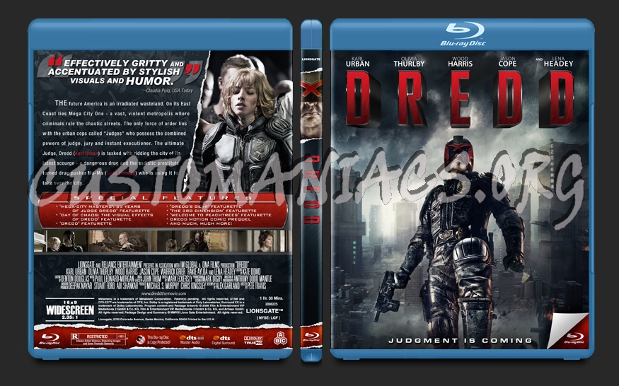 Dredd blu-ray cover