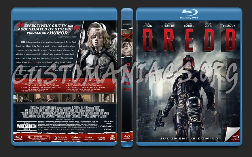 Dredd blu-ray cover