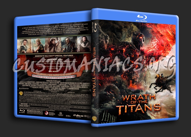 Wrath Of The Titans blu-ray cover