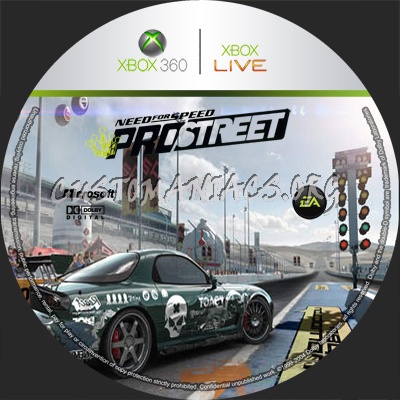 Need For Speed Pro Street dvd label