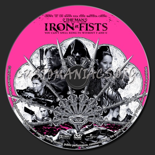 The Man With The Iron Fists dvd label