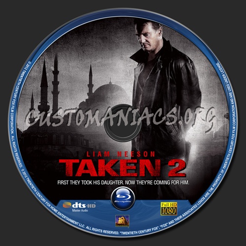 Taken 2 blu-ray label