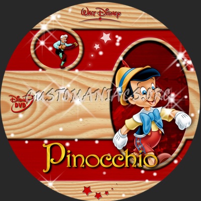 Pinocchio dvd label