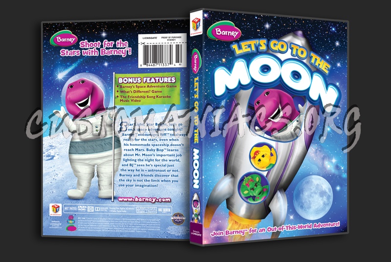 Barney Let's Go To the Moon dvd cover