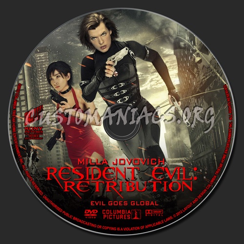 Resident Evil Retribution dvd label