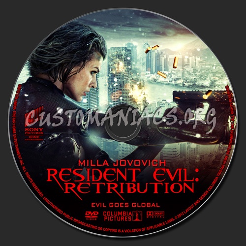 Resident Evil Retribution dvd label