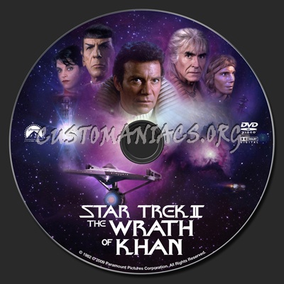 Star Trek II The Wrath Of Khan dvd label
