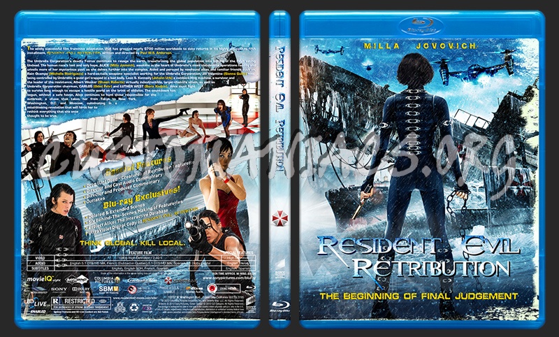 Resident Evil Retribution blu-ray cover