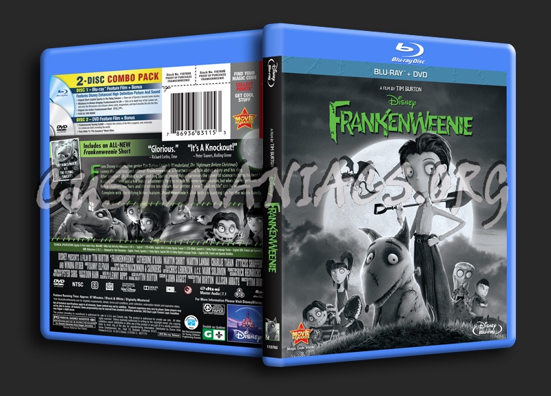 Frankenweenie blu-ray cover