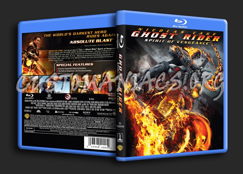 Ghost Rider Spirit of Vengeance blu-ray cover