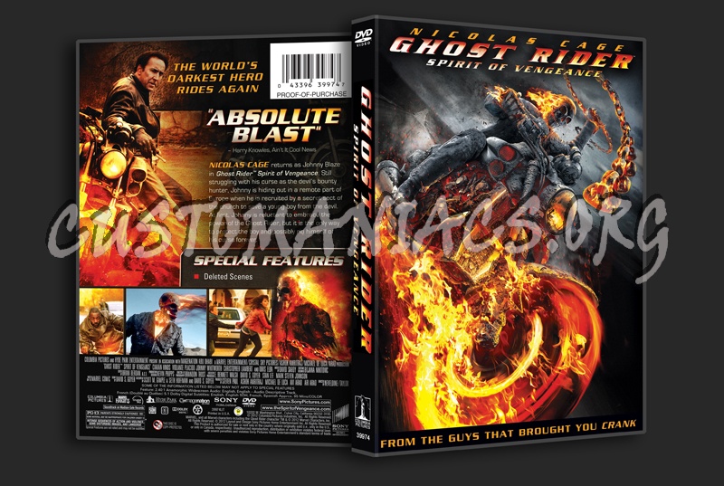 Ghost Rider Spirit of Vengeance dvd cover