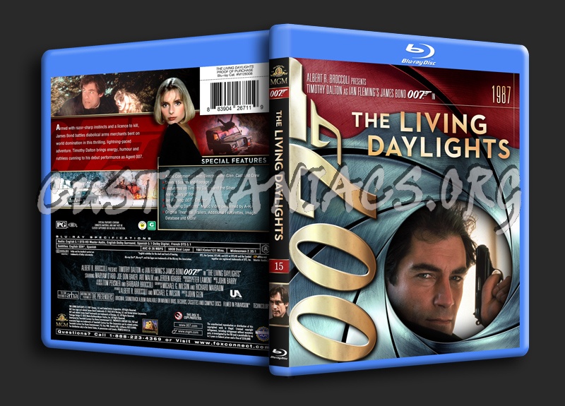 James Bond Collection - The Living Daylights (15) blu-ray cover