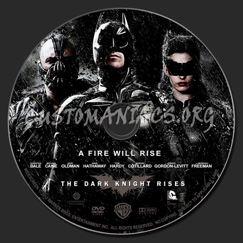 Batman - The Dark Knight Rises dvd label