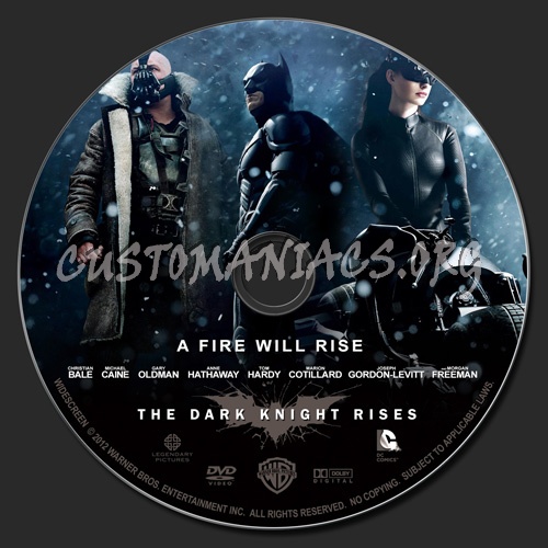 Batman - The Dark Knight Rises dvd label