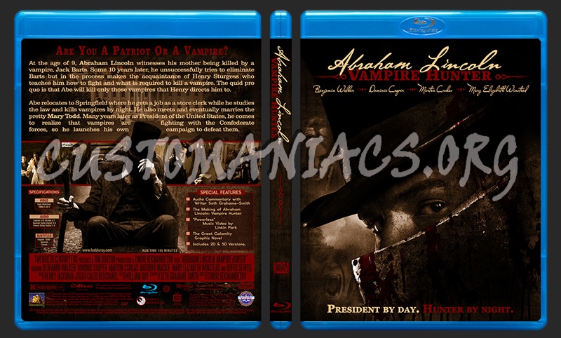 Abraham Lincoln Vampire Hunter blu-ray cover