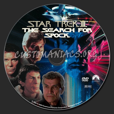 Star Trek III The Search For Spock dvd label