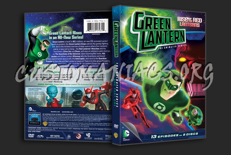 Green Lantern Rise of the Red Lanterns Season 1 part 1 dvd cover