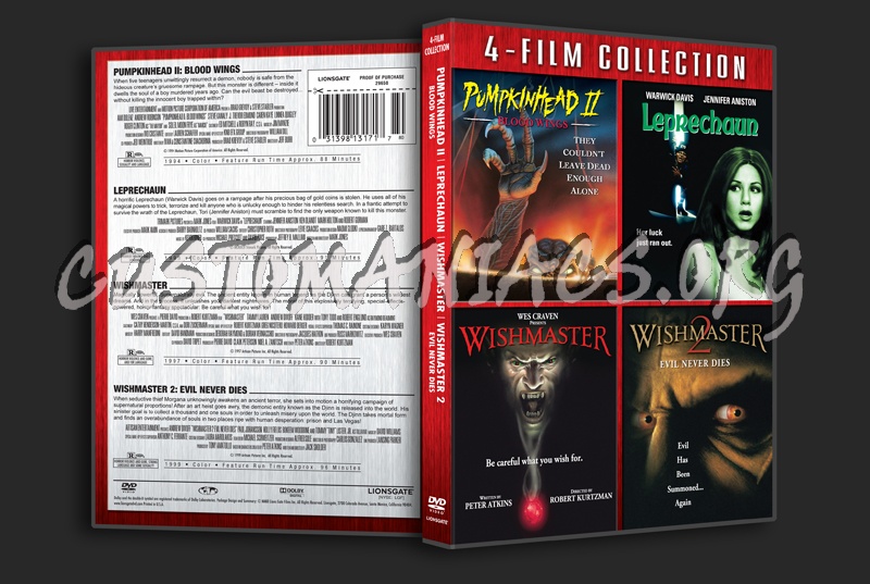 Pumpkinhead 2 / Leprechaun / Wishmaster / Wishmaster 2 dvd cover