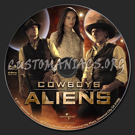 Cowboys & Aliens blu-ray label