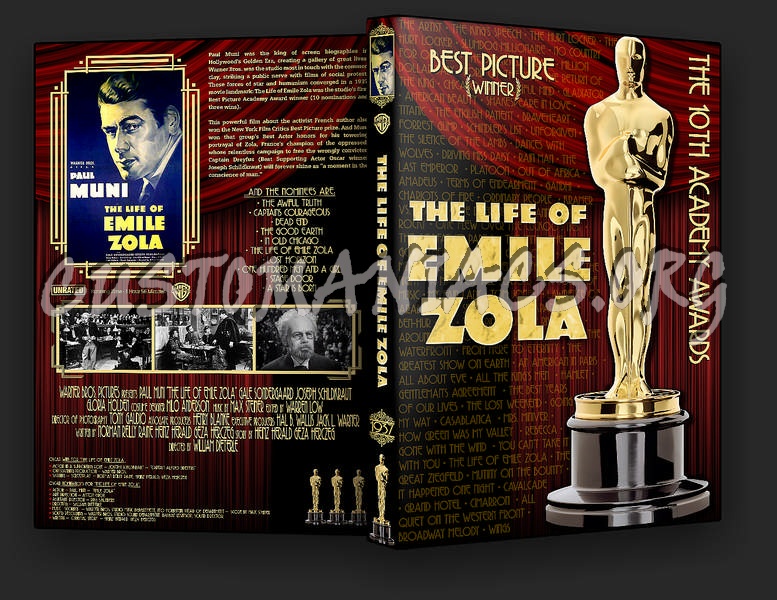 The Life of Emile Zola dvd cover
