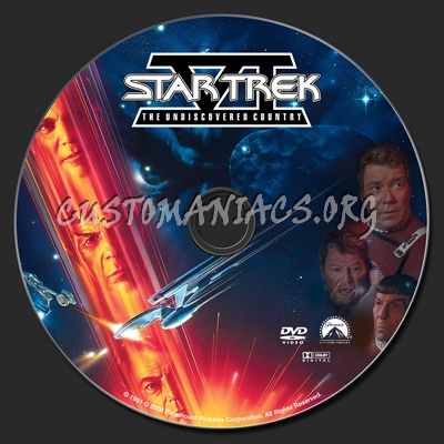 Star Trek VI The Undiscovered Country dvd label