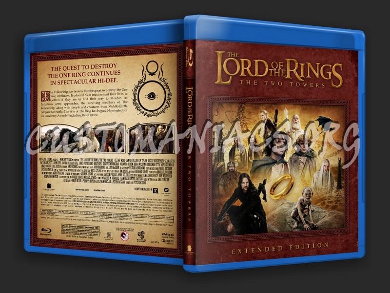 The Lord of The Rings - The Two Towers blu-ray cover