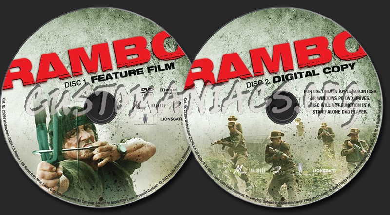 Rambo dvd label