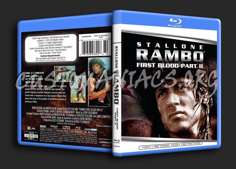 Rambo First Blood Part II blu-ray cover