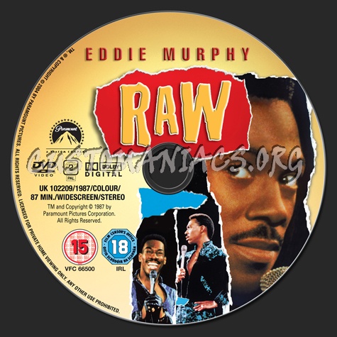 Eddie Murphy Raw dvd label