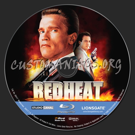 Red Heat blu-ray label