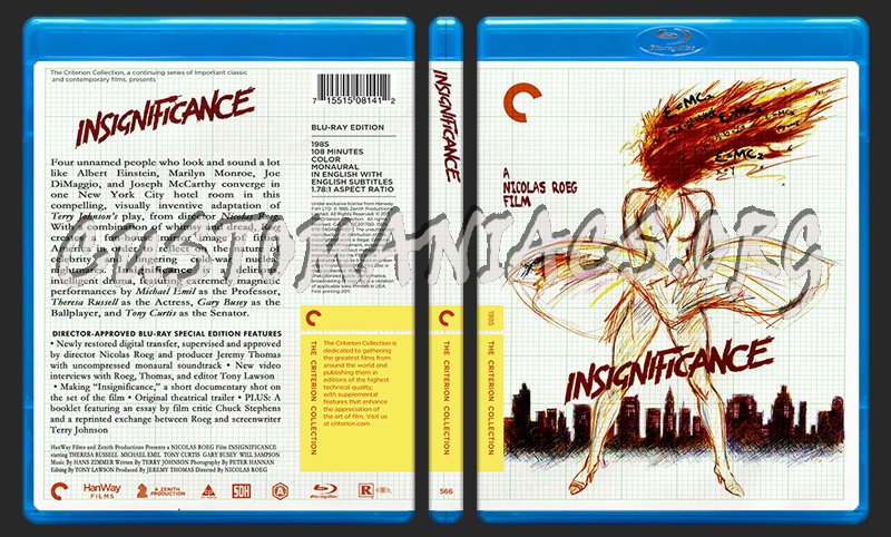 566 - Insignificance blu-ray cover