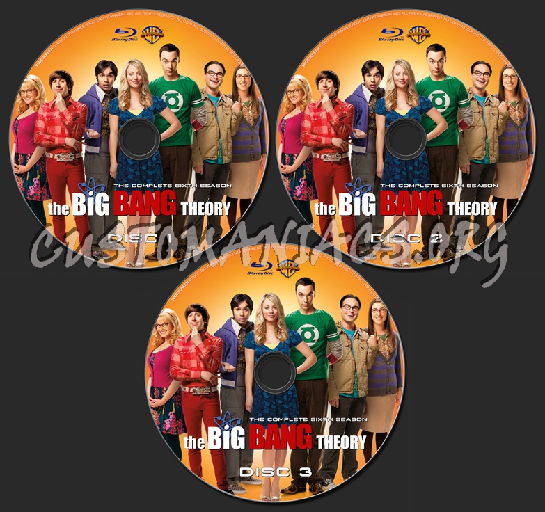 The Big Bang Theory Season 6 blu-ray label