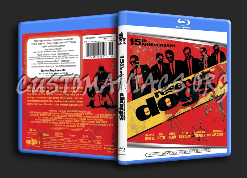 Reservoir Dogs blu-ray cover