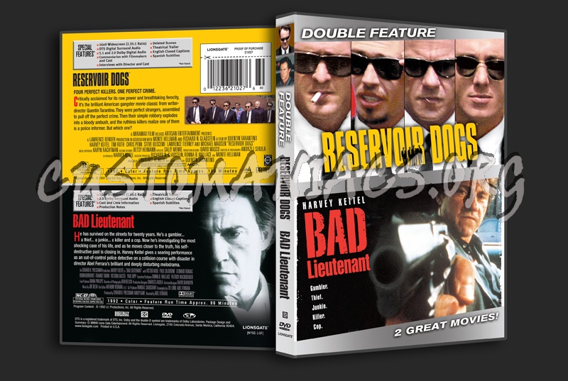 Reservoir Dogs / Bad Lieutenant dvd cover