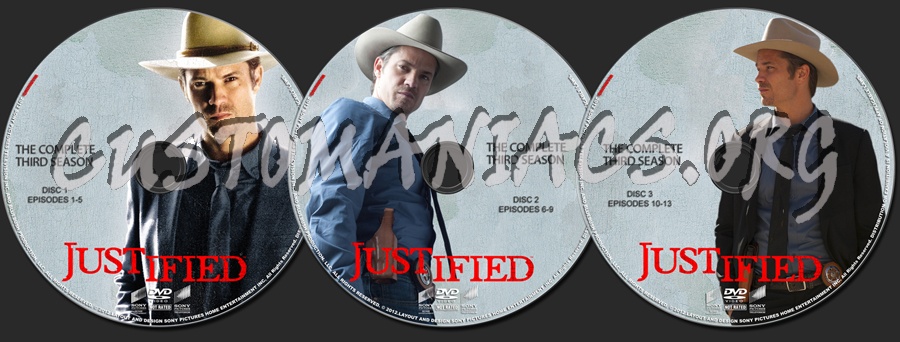 Justified Season 3 dvd label