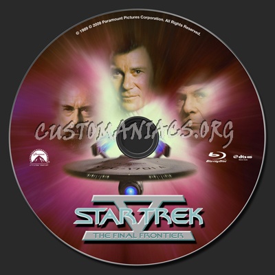 Star Trek V The Final Frontier blu-ray label