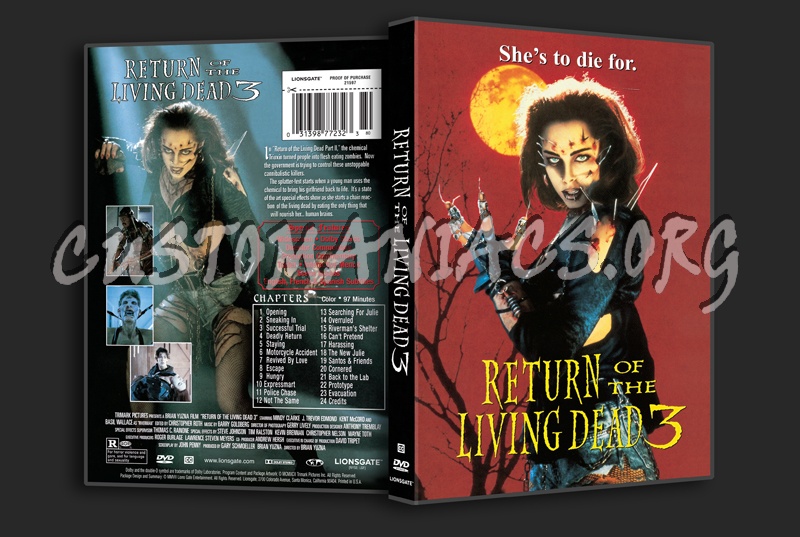 Return of the Living Dead 3 dvd cover