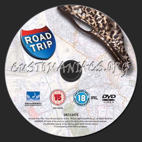 Road Trip dvd label