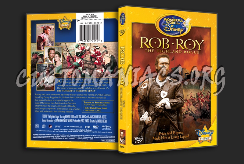 Rob Roy The Highland Rogue dvd cover